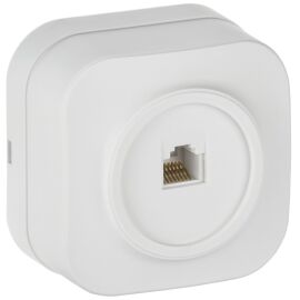 GLORY Розетка для открытой установки компьютерная RJ45 кат.5E РК10-ХБм белый матовый IEK