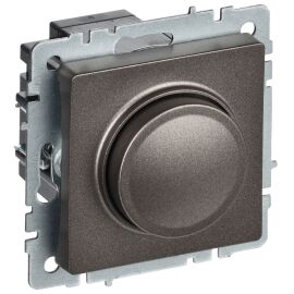 BRITE Светорегулятор поворотно-нажимной 600Вт СС10-1-0-БрТБ темная бронза IEK