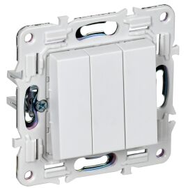 SKANDY Выключатель 3-клавишный 10А SK-V11W арктический белый IEK