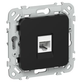 FLITE Розетка компьютерная RJ45 категория 6 UTP РК6-1-0-ФлЧ черный IEK