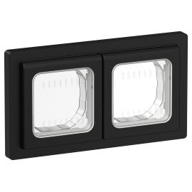 FLITE Рамка 2-местная IP55 Рпро-2-55-ФлЧ черный IEK