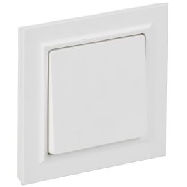 BRITE Выключатель 1-клавишный 10А в сборе ВСР10-1-0-БрАБ арктический белый IEK