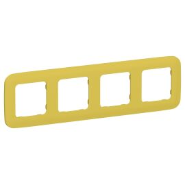 FLITE Рамка 4-местная РУ-4-А-ФлЖК желтый карри IEK
