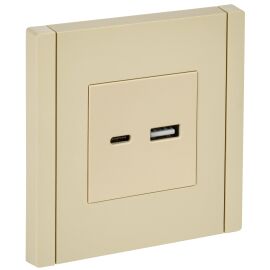 FORTE&PIANO Розетка USB A+C 3,1А FP450 ваниль IEK