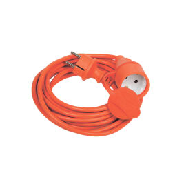 Удлинитель с вилкой и розеткой, 2Р+РЕ/5м, 3х1,0мм2, IP44, оранжевый, IEK WUP10-05-K09-44