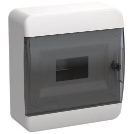 TEKFOR Корпус пластиковый ЩРН-П-8 IP41 черная прозрачная дверь IEK