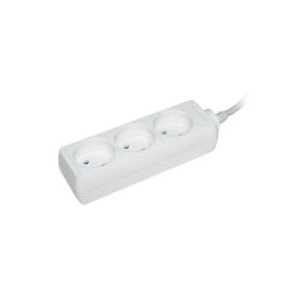 Удлинитель 3 места, 2Р/3м, 2х0.75мм2, 10А/250В, IEK WYP10-06-03-03-N