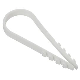 Дюбель-хомут 19х25мм для круглого кабеля нейлон белый (100шт/упак) GENERICA