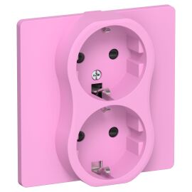 FLITE Розетка 2-местная с заземлением с защитными шторками безвинтовое крепление 16А РСш12-1-К-ФлПр 