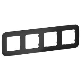 FLITE Рамка 4-местная РУ-4-А-ФлЧ черный IEK