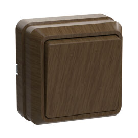 Выключатель 1-клавишный, для открытой установки, 10А, ВС20-1-0-ОД, дуб, IEK EVO10-K04-10-DC