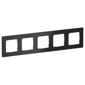 FLITE Рамка 5-местная РУ-5-К-ФлЧ черный IEK