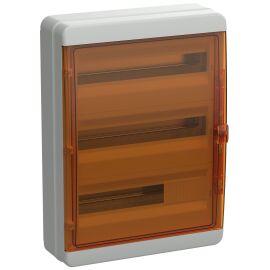 TEKFOR Корпус пластиковый КМПн-54 IP65 оранжевая прозрачная дверь IEK