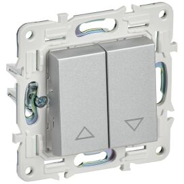 SKANDY Выключатель жалюзи 10А SK-V12S серебряный IEK