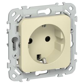 FLITE Розетка с заземлением с защитными шторками 16А РСш11-0-ФлН навахо IEK