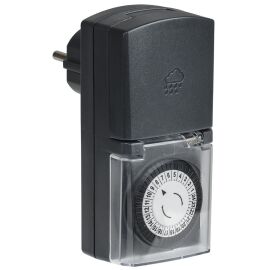 РТМ-4 Розетка-таймер механический 30мин 24ч 48on/off 16А IP44 черный IEK