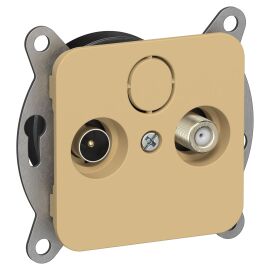 FLITE Розетка 2-местная TV+SAT экранированная оконечная РТВс-2-1-1-ФлШм шамуа IEK