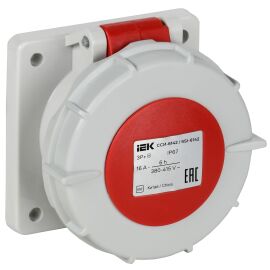 Розетка встраиваемая прямаяССИ-6142 16А-6ч 380В 3P+PE IP67 IEK