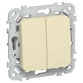 FLITE Выключатель 2-клавишный 10А ВС12-1-0-ФлН навахо IEK