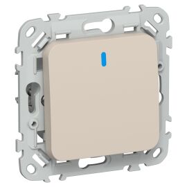 FLITE Выключатель 1-клавишный с индикацией 10А ВС11-1-1-ФлЛ льняной IEK