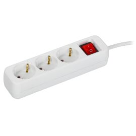 UMA Удлинитель У03К 3 места 2P+PE 1,5м 3х1мм2 10А белый IEK