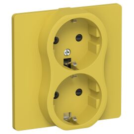 FLITE Розетка 2-местная с заземлением с защитными шторками безвинтовое крепление 16А РСш12-1-К-ФлЖК 