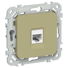 FLITE Розетка компьютерная RJ45 категория 5Е UTP РК5е-1-0-ФлО оливковый IEK