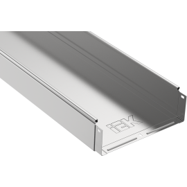 Лоток крашенный неперфорированный 100х300х3000мм, RAL 9016, IEK CLNK10-100-300-3