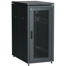 Шкаф напольный 19", 28U, 800х1000мм, перфорированные двери, черный, LINEA N, ITK LN05-28U81-PP
