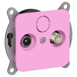 FLITE Розетка 2-местная TV+SAT экранированная оконечная РТВс-2-1-1-ФлПр пурпурный IEK