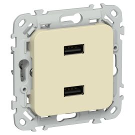 FLITE Розетка USB A+A 3,1А РЮ-2-ФлН навахо IEK