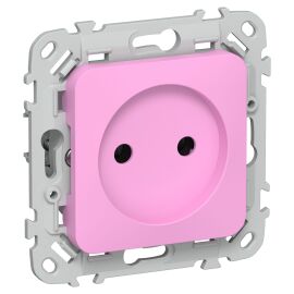FLITE Розетка без заземления без защитных шторок безвинтовое крепление 10А РС01-1-ФлПр пурпурный IEK