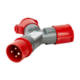 Адаптер двухлучевой ССИ-1012-214, 3Р+РЕ, 16А, 380В, IP44, IEK PAS22-016-4