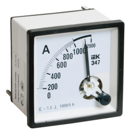 Амперметр Э47 1000/5А кл. точн. 1,5 96х96мм, IEK IPA20-6-1000-E