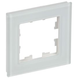 BRITE Рамка 1-местная РУ-1-2-Бр стекло белый матовый IEK