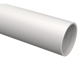 Труба ПВХ гладкая жесткая, d16, 2м, белая, уп.50м, IEK CTR10-016-K01-2-050