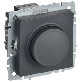 BRITE Светорегулятор поворотно-нажимной 600Вт СС10-1-0-БрГ графит IEK