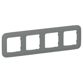 FLITE Рамка 4-местная РУ-4-А-ФлМА мокрый асфальт IEK