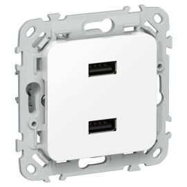 FLITE Розетка USB A+A 3,1А РЮ-2-ФлБ белый IEK