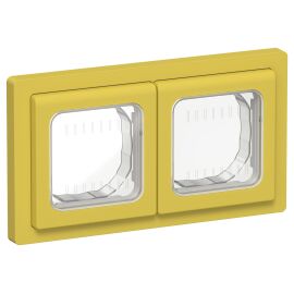 FLITE Рамка 2-местная IP55 Рпро-2-55-ФлЖК желтый карри IEK