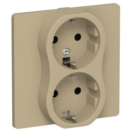 FLITE Розетка 2-местная с заземлением без защитных шторок 16А РС12-0-К-ФлХ хаки IEK