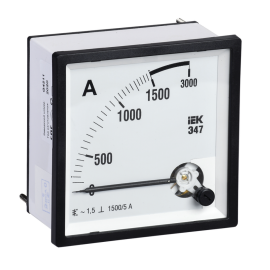 Амперметр Э47 1500/5А кл. точн. 1,5 96х96мм, IEK IPA20-6-1500-E