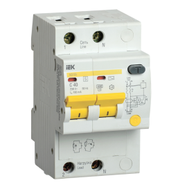 Автомат дифференциальный АД12S 2Р 40А 100мА, IEK MAD13-2-040-C-100