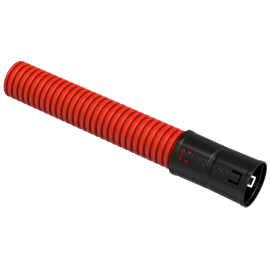 Труба гофрированная двустенная ПНД, d90мм, 50м, красная, IEK CTG12-090-K04-050-R