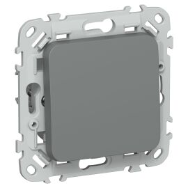 FLITE Выключатель 1-клавишный 10А ВС11-1-0-ФлМА мокрый асфальт IEK