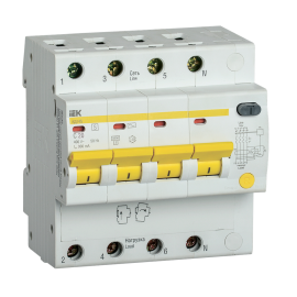 Автомат дифференциальный АД14S 4Р 20А 300мА, IEK MAD13-4-020-C-300