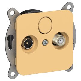 FLITE Розетка 2-местная TV+SAT экранированная оконечная РТВс-2-1-1-ФлЗ золотарник IEK