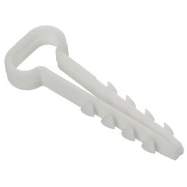 Дюбель-хомут 12х6мм для плоского кабеля нейлон белый (100шт/упак) GENERICA