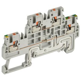 ARMAFIX Клемма пружин. Push-in CP-ML-PEN 2 ур. земля-низ 1,5мм2 серая IEK