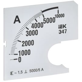 Шкала сменная для амперметра Э47 5000/5А класс точности 1,5 72х72мм IEK